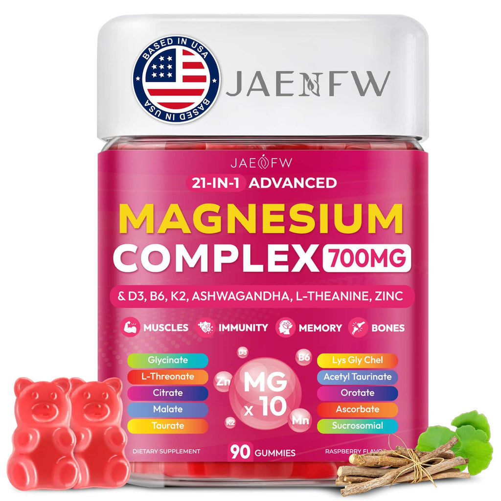 Magnesium Glycinate Gummies 700MG - 21-in-1 Advanced Magnesium Supplement | Ashwagandha, L-Theanine, Zinc, Vitamin - Sugar Free Magnesium Gummies for zzZ, Focus & Relaxation, for Women, Men & Kids