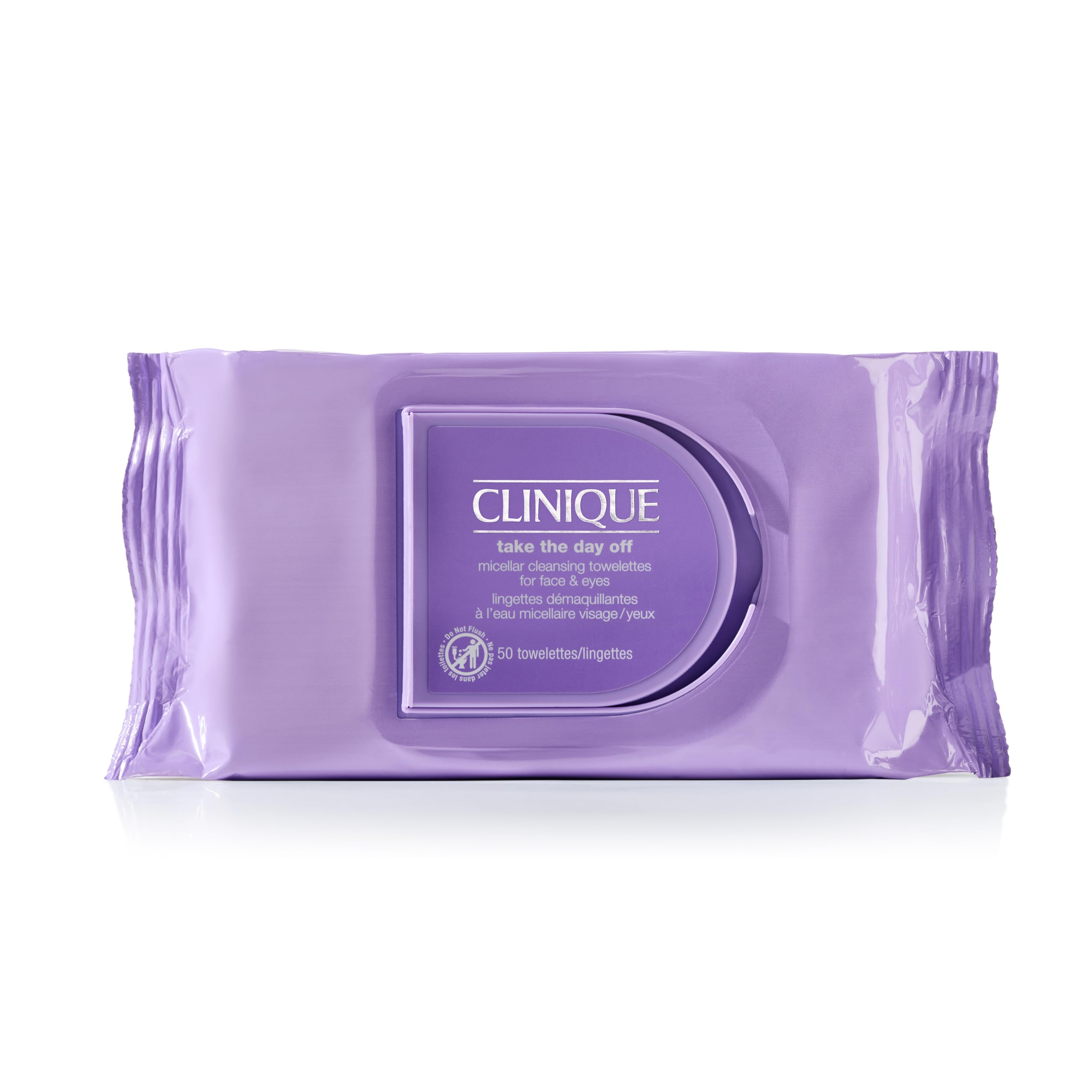 Buy now Clinique Take The Day Off Micellar Cleansing Makeup Remover Wipes For Face and Eyes | For All Skin Types | No Water Required | Perfect For Gym or Travel, 50 Count at indiglob india