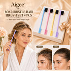 Aigee Slick Back Hair Brush & Edge Brushes and Combs Set,6Pcs in box