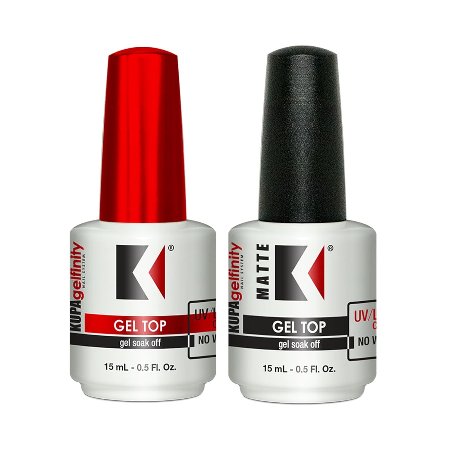 Buy now KUPA Gelfinity - Soak Off Gel - Base & Glossy Top & Matte Top Coat (No-Wipe) 0.5 Fl Oz (Clear (Base + Gloss), 0.5 Fl Oz (Pack of 2)) 0.5 Fl Oz (Pack of 2) Clear (Base + Matte) at indiglob india