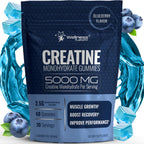 Creatine Gummies for Women & Men, Creatine Monohydrate Gummies, Blueberry | 30 Servings, 5g per Serving Creatine for Women, Muscle Growth, Strength & Recovery, Chewable Gummy Creatine for Men, 1 Pack