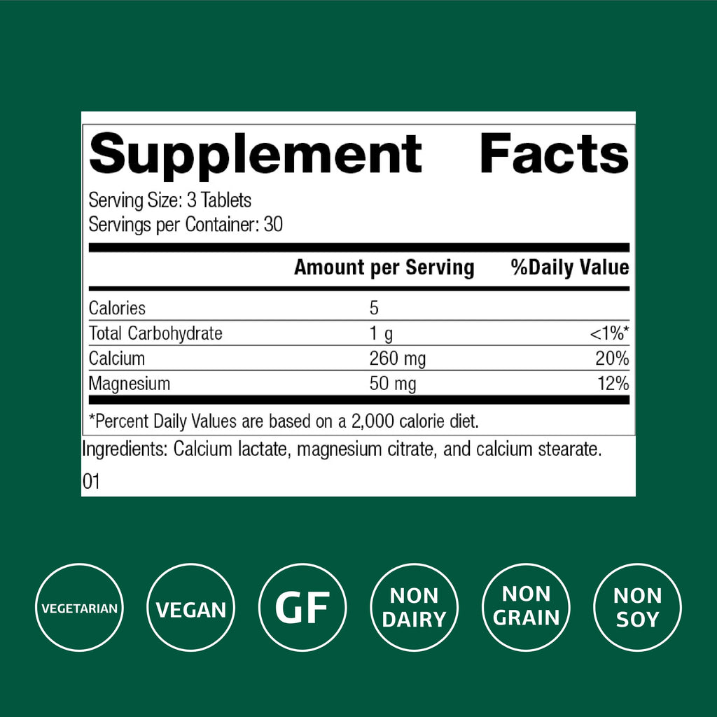Standard Process Calcium Lactate, Bone & Immune Supplement, 90 Tablets | Bone and Immune Health Supplement, Vegan, Gluten-Free, Non-Dairy, Non-Soy and Non-Grain, Bone, Joint and Health Support