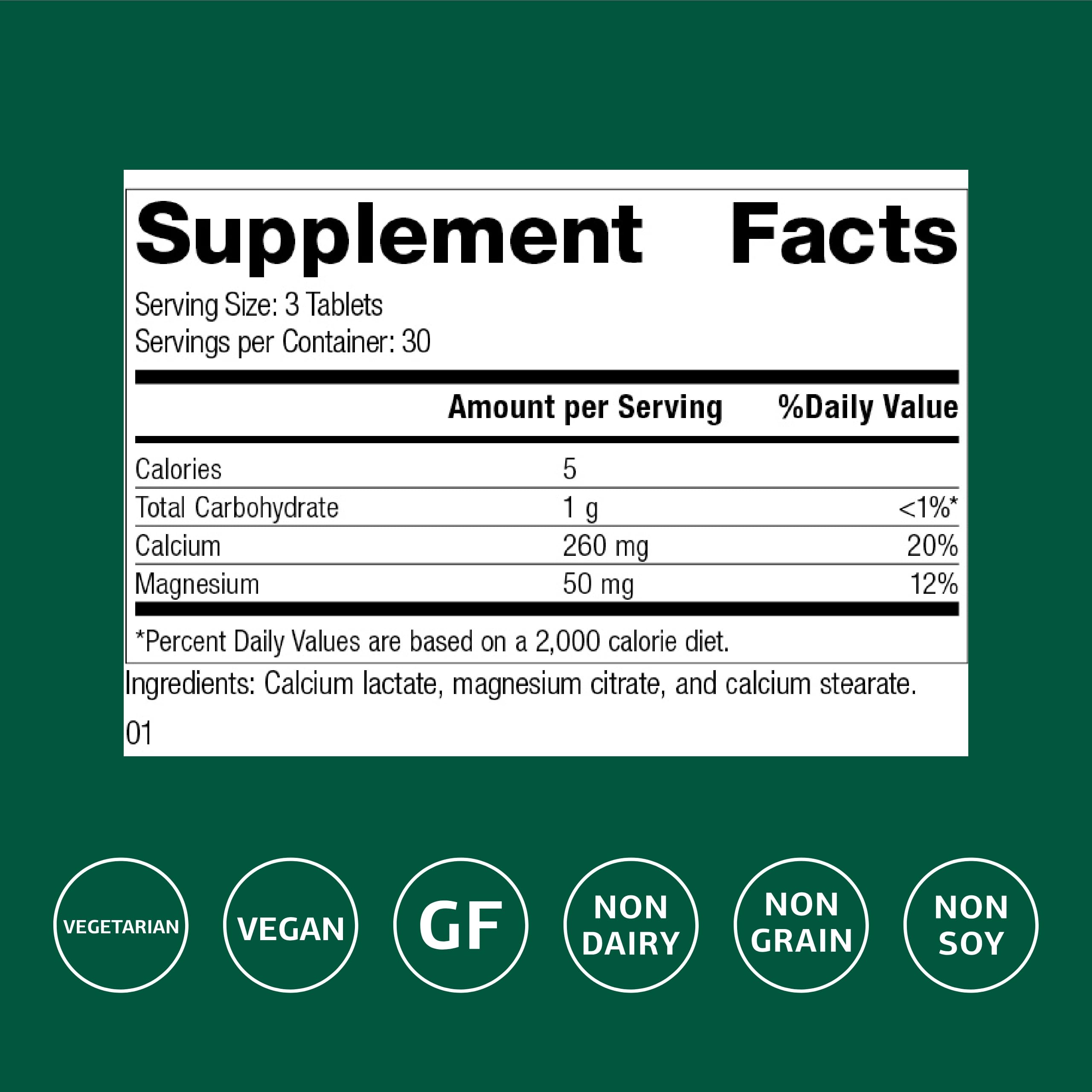 Standard Process Calcium Lactate, Bone & Immune Supplement, 90 Tablets | Bone and Immune Health Supplement, Vegan, Gluten-Free, Non-Dairy, Non-Soy and Non-Grain, Bone, Joint and Health Support