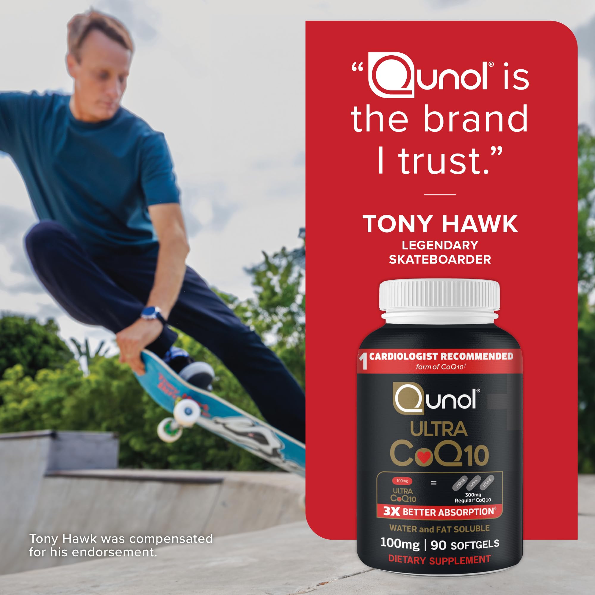 Qunol Ultra CoQ10 100mg, 3X Better Absorption, Antioxidant, 120 Softgels | #1 Cardiologist Recommended Supplement for Heart Health, Coenzyme Q10 Supplement to support Vascular Health & Cellular Energy