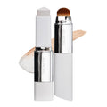 ELROEL Blanc Cover Cream Stick V White - Korean Foundation (#200 Fair) | Medium To Full Coverage, Dewy Finish, Color-Changing Foundation Stick with Volufiline, Dual-Ended, Built-In Detachable Brush