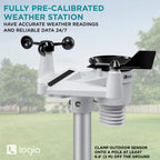 Buy now Logia 18-in-1 Wi-Fi Weather Station with 7-in-1 Solar Sensor Array, Temperature Humidity Wind Speed/Direction Rain UV & More, Wireless Color Console w/Forecast Data, Alarm, Alerts at indiglob india