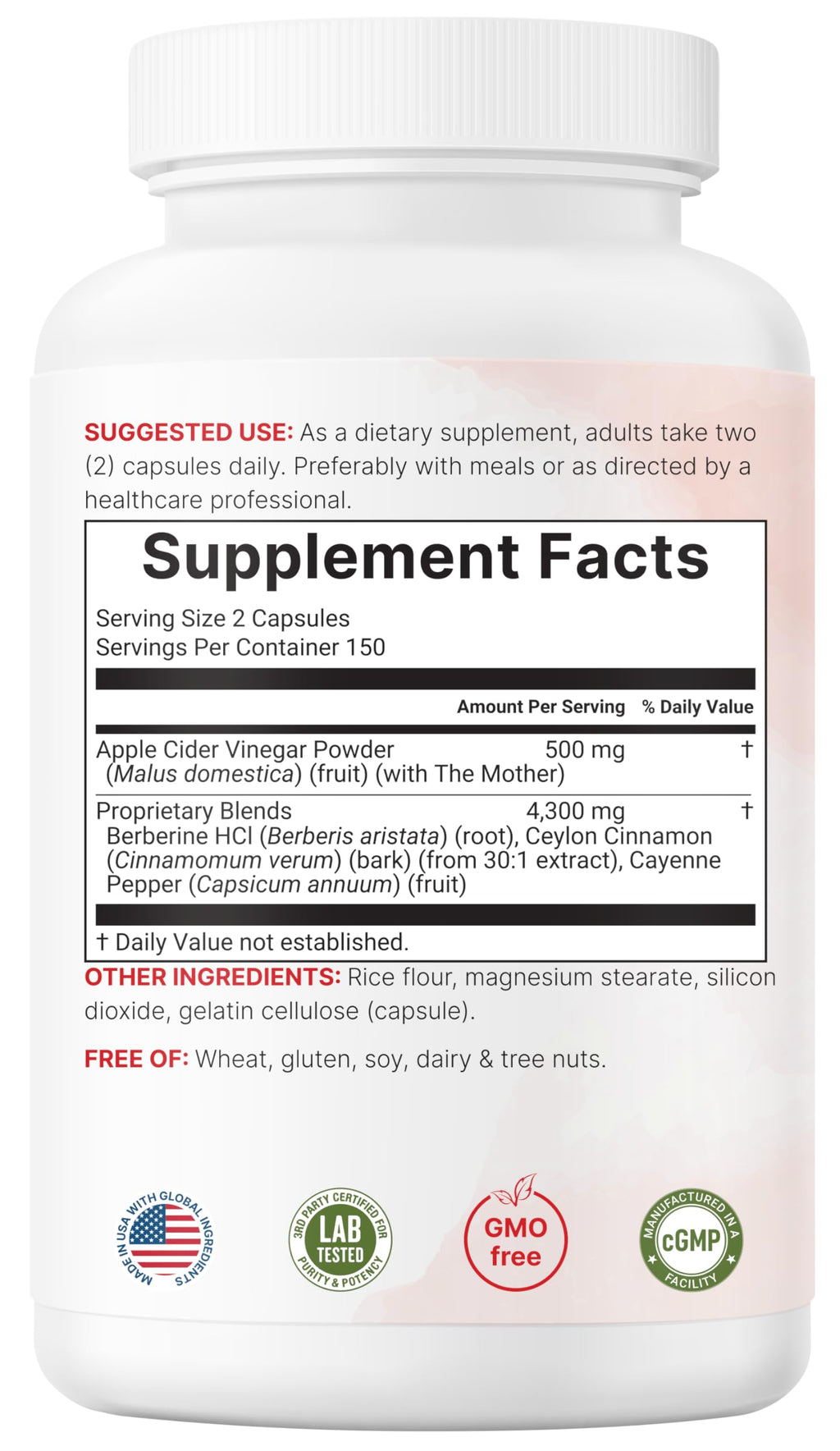 Micro Ingredients Apple Cider Vinegar Capsules | 4,800mg Per Serving, 300 Counts | 4-in-1 ACV Complex with The Mother | Ceylon Cinnamon, Cayenne Pepper & More | Immune, Digestion & Appetite Support