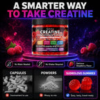 Creatine Monohydrate Gummies 5000mg for Women & Men,120 Count | Blended BCAA, Beta-Alanine, L-Taurine & L-Carnitine Plus B6 B12,Chewable Pre-Workout, Boost Stamina,Ease Muscle Soreness