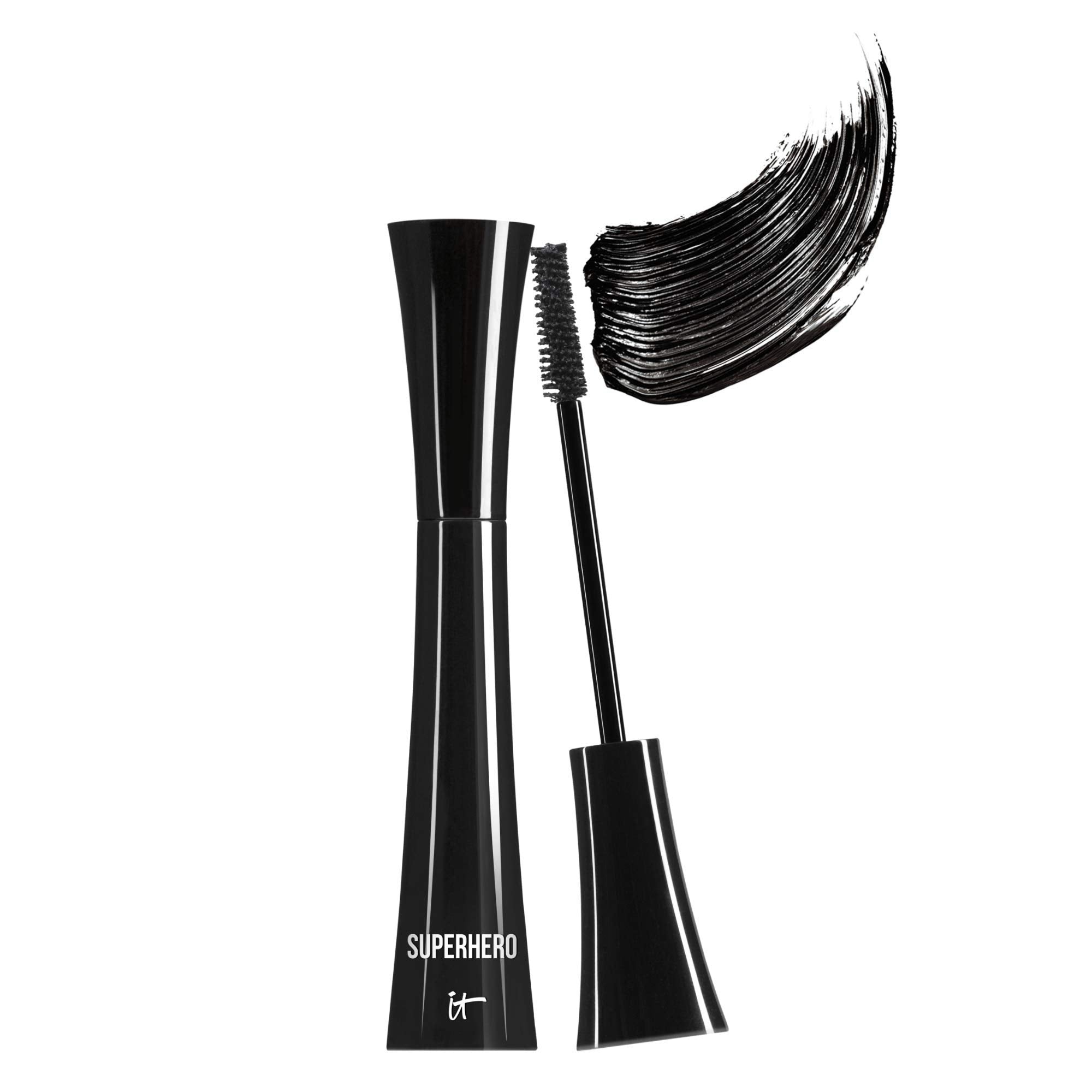IT Cosmetics Superhero Elastic Stretch Volumizing + Lengthening Mascara | Lifting & Curling Mascara with Lash-Loving Biotin, Hydrolyzed Collagen + Peptides, Great for Sparse Short + Long Eyelashes