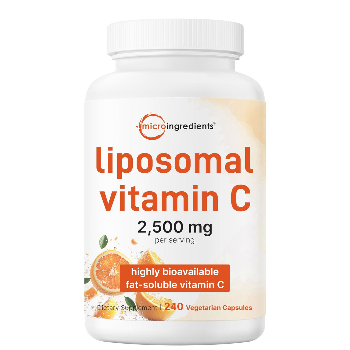 Liposomal Vitamin C 2,500mg, 240 Veggie Capsules | Highly Bioavailable Fat Soluble Form | Immune Support & Antioxidant Supplement | Liposomal Delivery for Superior Absorption | Non-GMO, Gluten Free