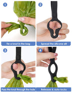 Gobeigo 2-Pack Thick Silicone Used Poop Bag Holder – No More Stinky Hands