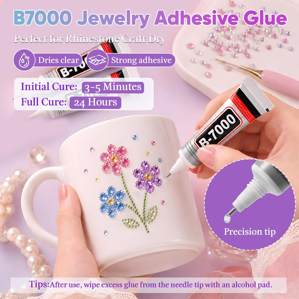 70000Pcs Bedazzling Kit 2 Boxes with Rhinestones for Bedazzling, DIY Crafts