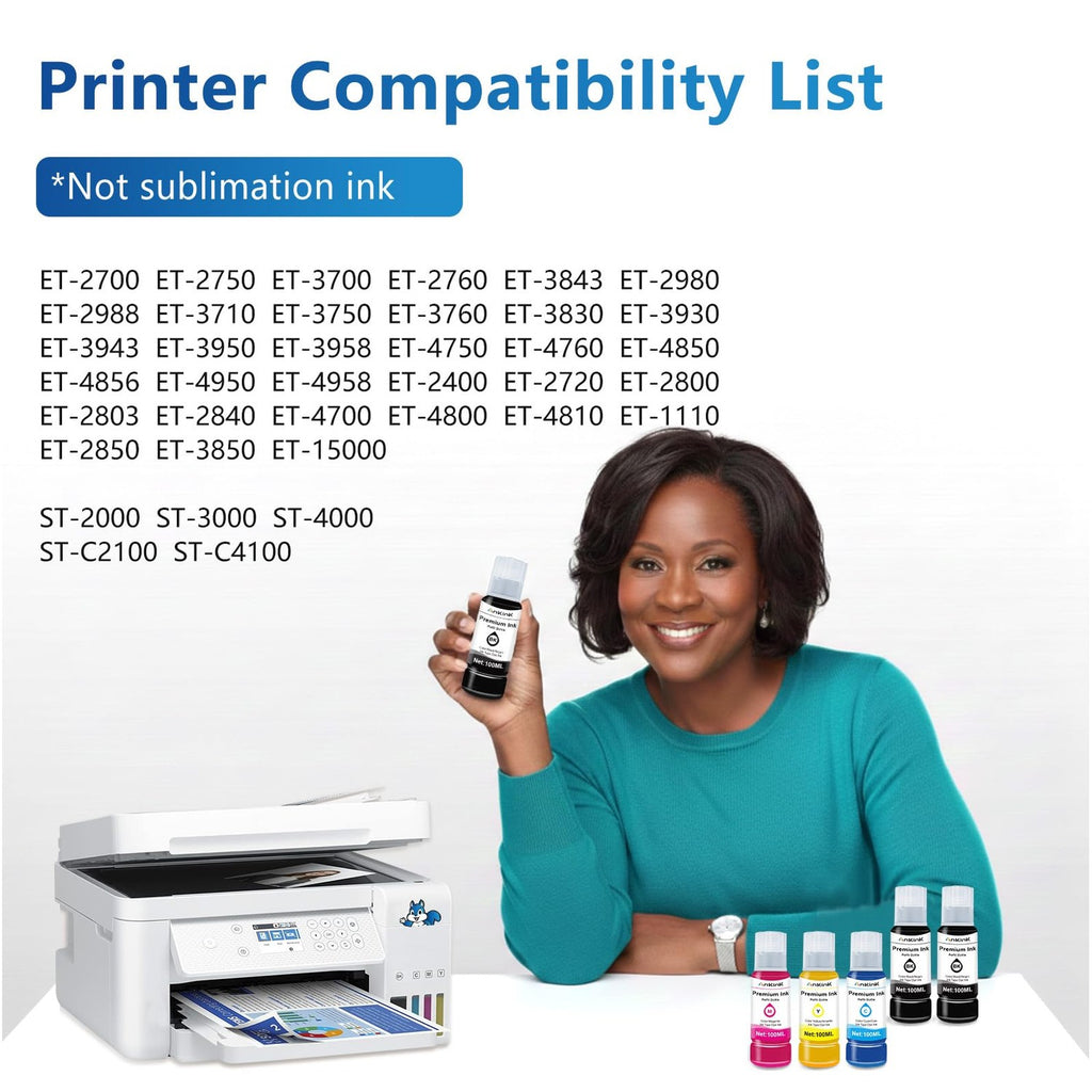 522 High Capacity Ink Replacement for Epson 522 Ink Refill Bottles ET-2800