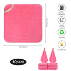 Buy now SINLAND Microfiber Facial Cloths Fast Drying Washcloth 12inch x 12inch Dark Pink 10 pack at indiglob india