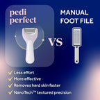 Dr. Scholl's Pedi Perfect Electric Foot Callus Remover, Waterproof, Rechargeable with x2 Roller Heads, Removes Hard Skin for Soft Beautiful Feet, 90 Minute Run Time, Dust Catcher, Pedicure Tools