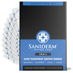 Saniderm - Tattoo Aftercare Bandage 10 Sheets - 4 x 4 Inch Small Pack | Contains Waterproof, Sterile, Latex-Free Bandage Sheets and Medical-Grade Tattoo Aftercare Film for Fresh Ink Protection.