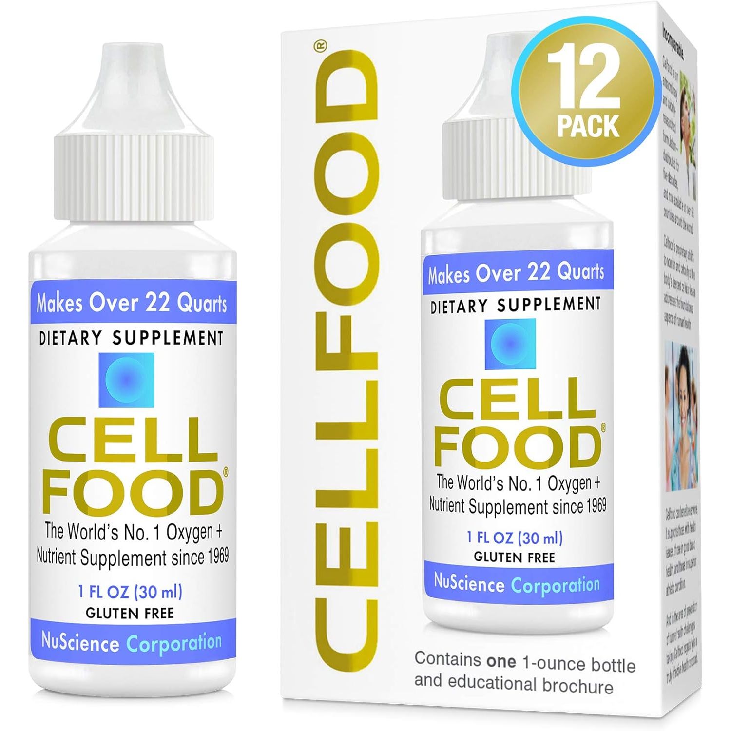 Buy now Cellfood Oxygen Boost, 1 fl oz - Liquid Oxygen Supplement for Lymphatic Drainage, Altitude Sickness, Jet Lag, Fatigue, Headaches, Hangovers & Energy - Gluten Free, Cert. Kosher - Makes Over 22 Quarts 1 Fl Oz (Pack of 12) at indiglob india
