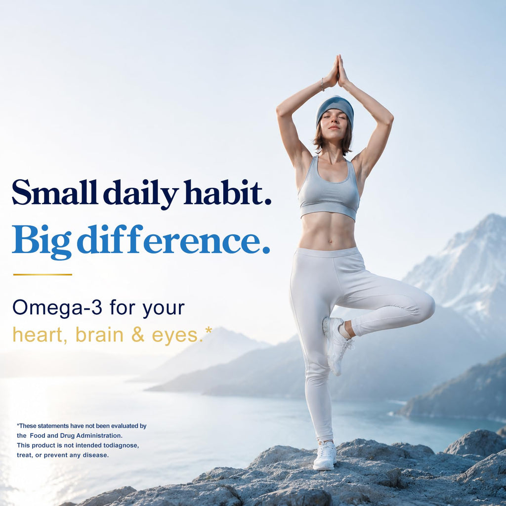 Omega-3 Fish Oil Supplements 4200mg, Burpless Mini Softgels, Wild-Caught | Triple Strength, High Purity EPA & DHA for Brain, Heart & Eye Health, Non-GMO, Third-Party Tested | 150 Softgels