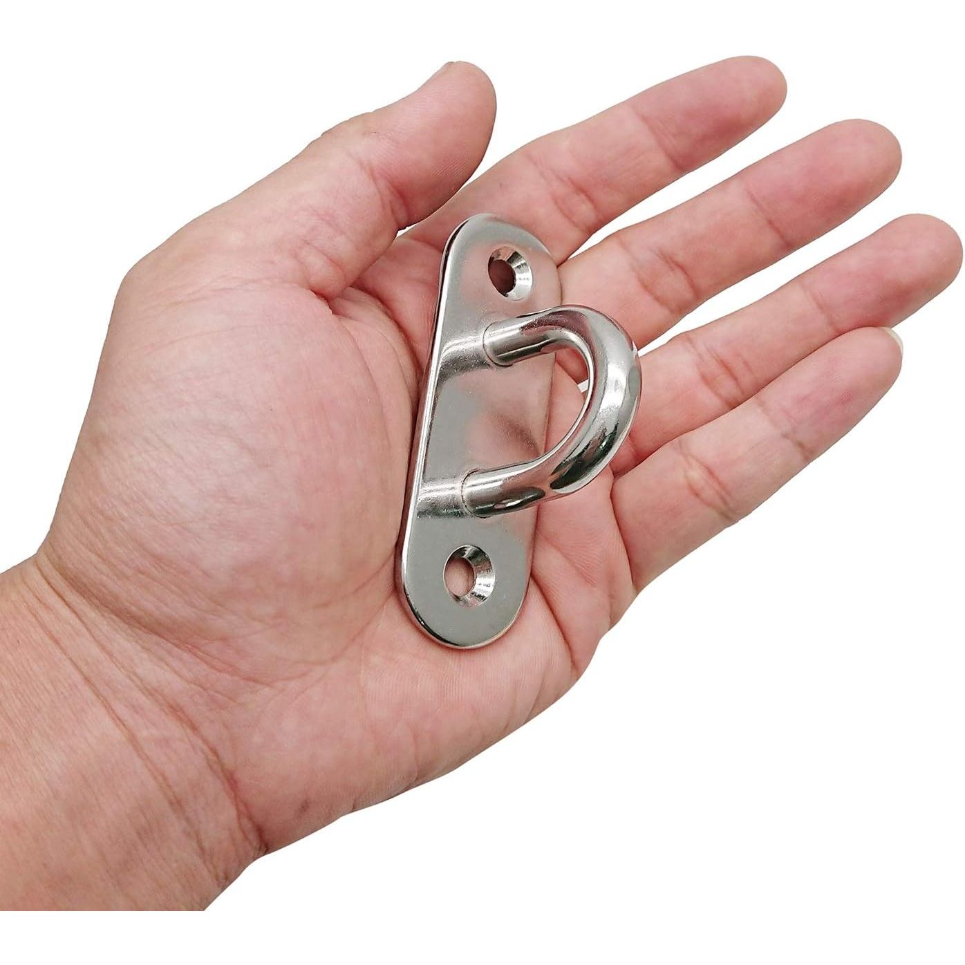 Buy now 4 Pcs 3.1 Inch 304 Stainless Steel Ceiling Hooks Pad Eyes Plate Marine Hardware Hooks with Screws at indiglob india