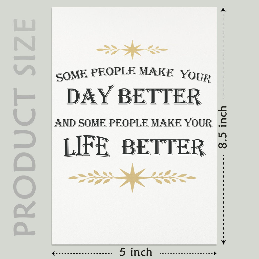 Cheerin Appreciation Card with Envelope - Thank You Cards for Coworkers, Teachers, Friends, Boss, or Parents - Inspiration Cards 5x8 Inch
