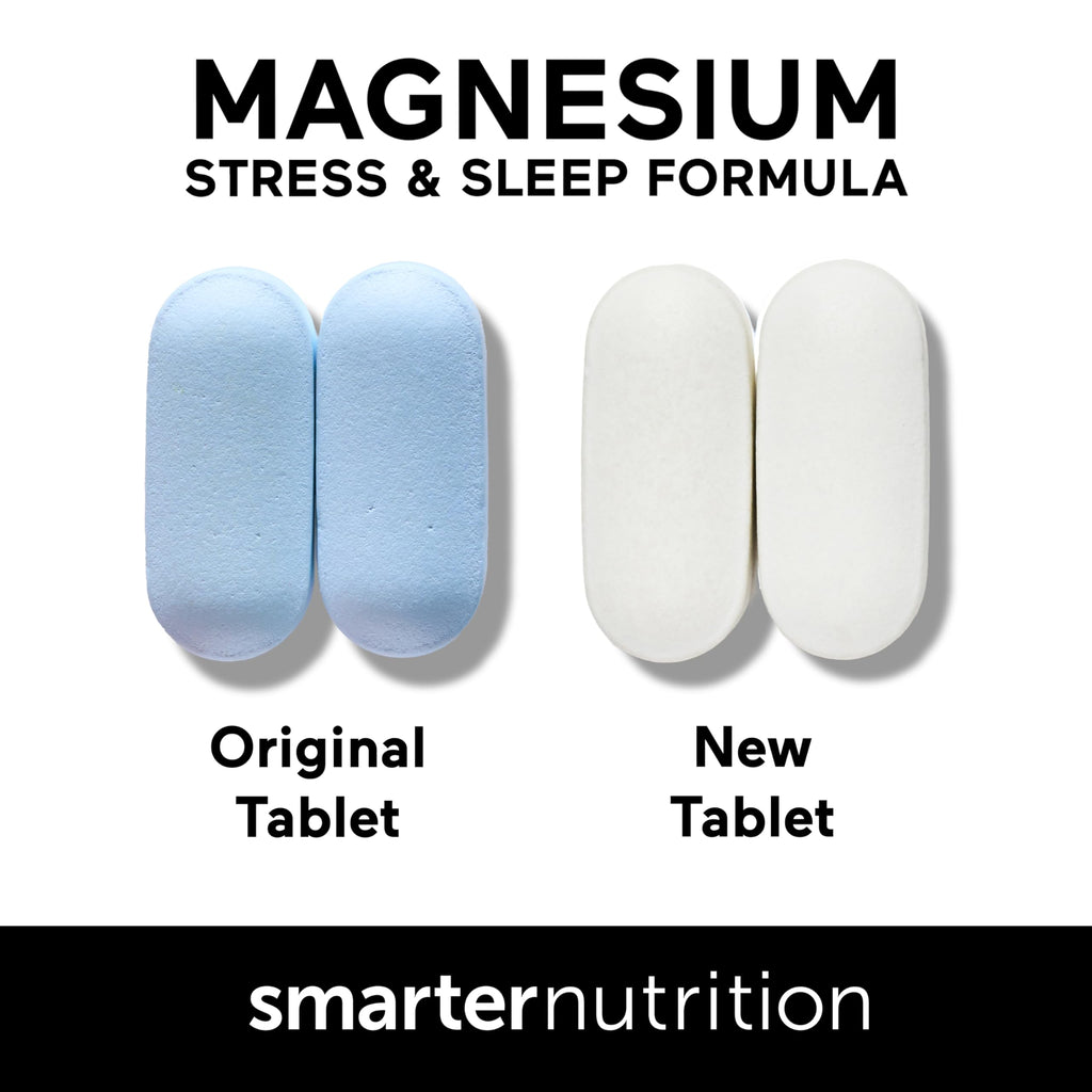 Smarter Nutrition Magnesium Complex - Chelated Magnesium Glycinate with Citrate, Malate and L-Theanine for Sleep, Muscle Relaxation and Stress Support - Non-GMO - 360 Tablets[180DaySupply]