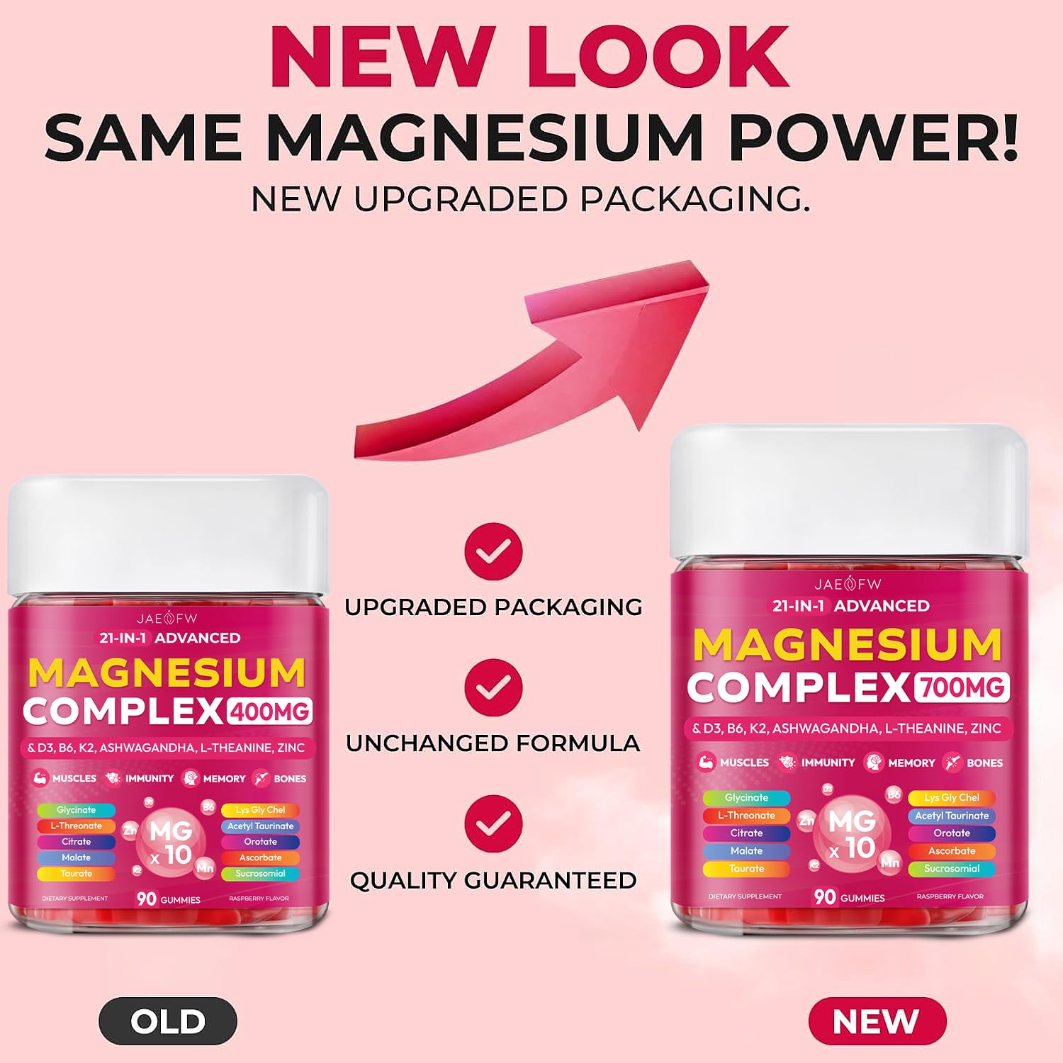 Magnesium Glycinate Gummies 700MG - 21-in-1 Advanced Magnesium Supplement | Ashwagandha, L-Theanine, Zinc, Vitamin - Sugar Free Magnesium Gummies for zzZ, Focus & Relaxation, for Women, Men & Kids