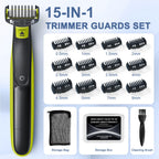 Guards Guide Comb Set - 0.5/1/1.5/2/2.5/3/3.5/4/4.5/5/7/9mm for Norelco Trimmer, Compatible with Obalde QP2724/QP2834/QP2520/30, QP2620, Comb Attachments with Cleaning Brush and Storage Bag