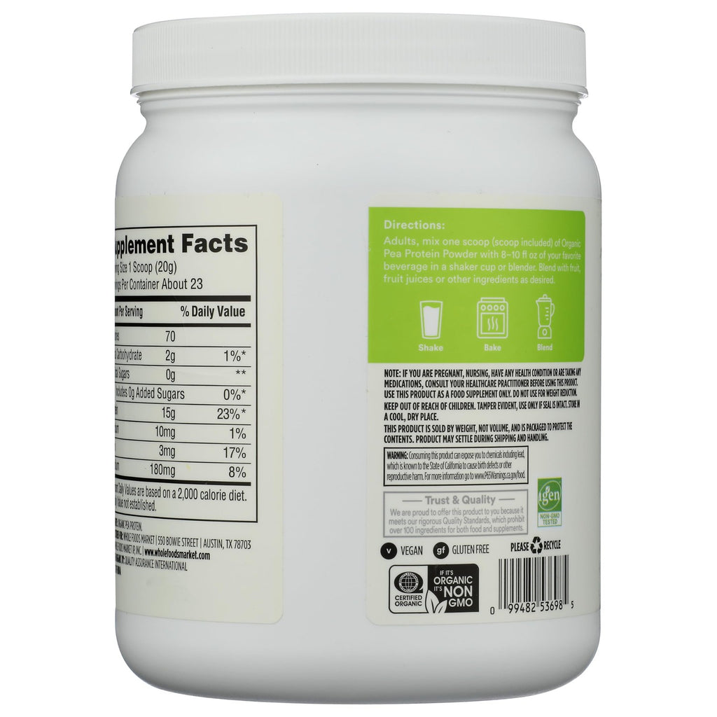 365 by Whole Foods Market Organic Pea Protein, 16 OZ