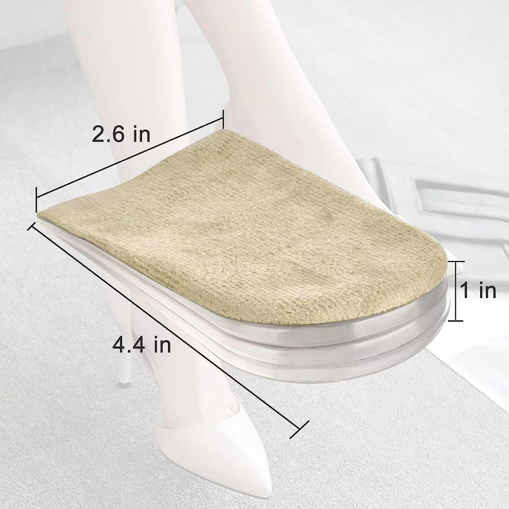 AccEncyc Adjustable Heel Lift Inserts 2 Pack Soft Silicone Height Increase Insoles Heel Lifts for Shoes 1/4" to 1" - 4 Layers