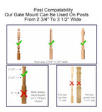 Safety Innovations No Hole Stairway Baby Gate Mounting Kit - Fits Posts from 2 3/4 inches to 3 1/2 inches Wide with Square or Round Tops - No Adhesives On Or Screws in Your Posts, (1-Pack)