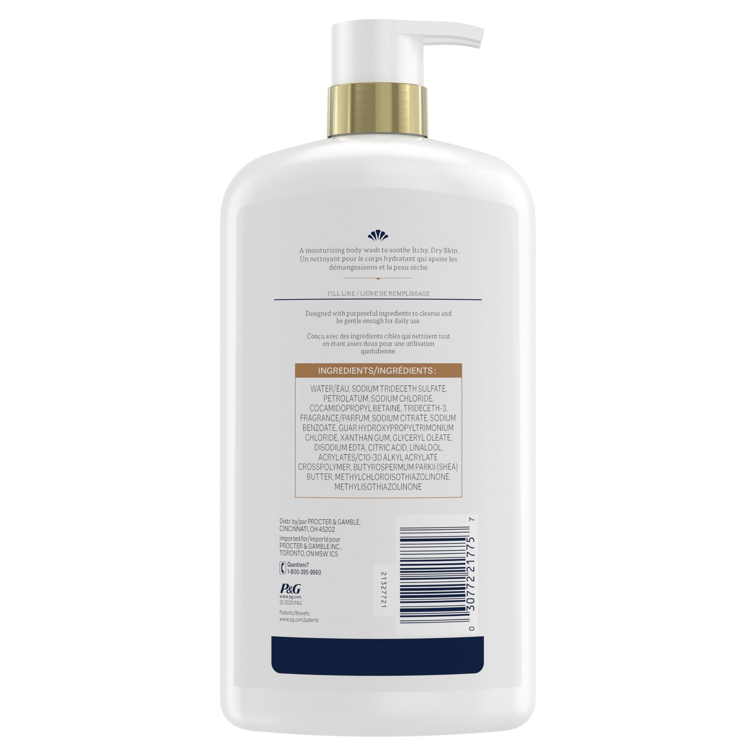 Ivory Body Wash, Deeply Moisturizing, 24hr Nourishing Hydration, Soothes Itchy Dry Skin, Made with Shea Butter Blend, Free of Dyes Heavy Perfumes Parabens & Phthalates, Oatmilk Scent, 27 oz