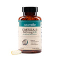 NatureWise Omega 3 Fish Oil - 500mg Omega 3 per Serving - 300mg EPA & 200mg DHA - Sustainably Sourced for Purity - Lemon Flavored - Burpless - Gluten & Soy Free, Non-GMO - 180 Softgels[6-Month Supply]
