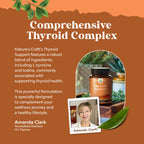Natures Craft Herbal Thyroid Support Complex - Potent Kelp Iodine Supplement with L Tyrosine, Bladderwrack, Selenium & Ashwagandha for Hormone Balance - Mood & Energy Dietary Pills - 60 Count