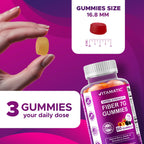 Vitamatic Prebiotic Fiber Gummies for Adults – 7g Fiber per Serving – 60 Pectin-Based Gummies Extra Strength, Zero Sugar Added – Supports Digestive Health & Regularity – Non-GMO, Vegan, Gluten-Free