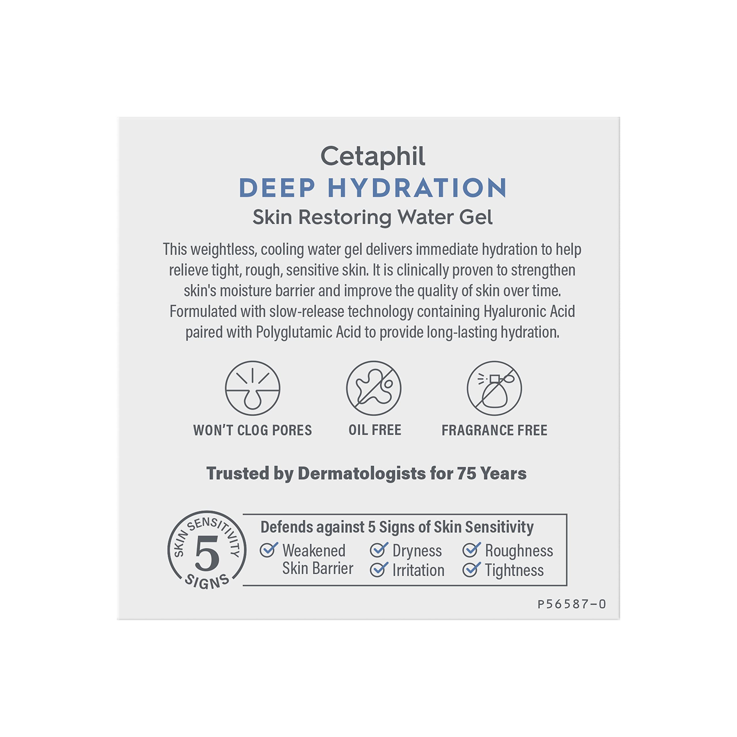 Buy now Cetaphil Deep Hydration Skin Restoring Water Gel with Hyaluronic and Polyglutamic Acid, Face Moisturizer, 72 Hour Hydration, For Dry, Dehydrated Sensitive Skin, Fragrance Free, 1.7 oz, Fragrance Free at indiglob india