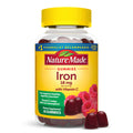 Nature Made Iron 18 mg per Serving Gummies with Vitamin C, 60 Gummies | Iron Supplement for Red Blood Cell Support, Vitamin C Helps with Iron Absorption, Raspberry Flavor, 30 Day Supply