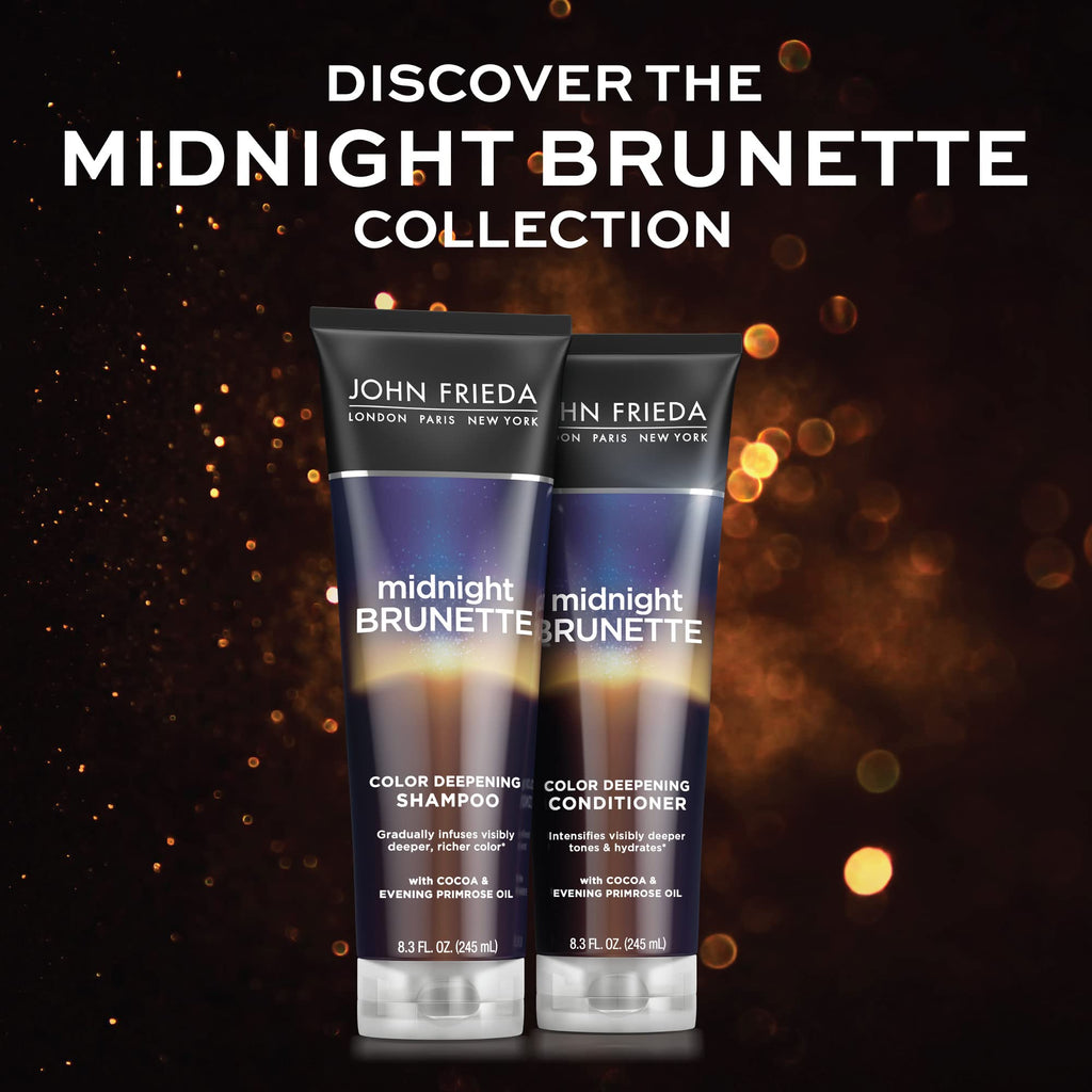 Buy now John Frieda Midnight Brunette Conditioner, Color Deepening Conditioner to Enhance and Refresh Brunette Tones, Infused with Cocoa and Primrose Oil to Nourish and Enhance Brunette Tones, 8.3 Oz at indiglob india