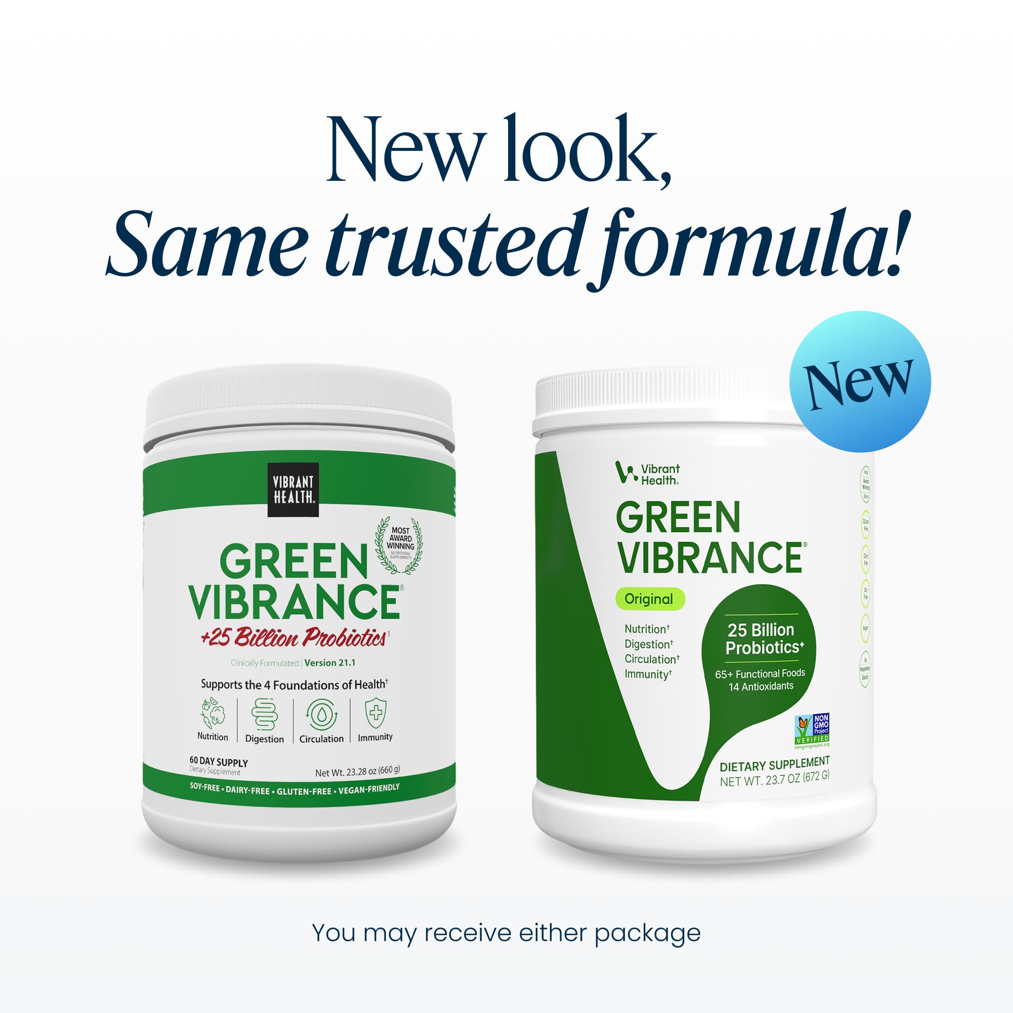 Vibrant Health, Green Vibrance, Vegan Superfood Powder, Boost Energy, 60 Servings
