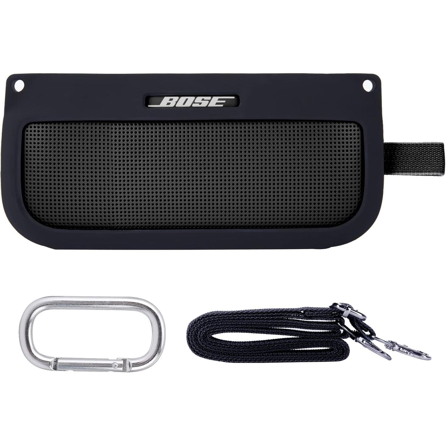 Buy now co2CREA Soft Silicone Case Replacement for Bose SoundLink Flex Bluetooth Portable Speaker (Silicone Case, White Smoke Case) Black Case at indiglob india