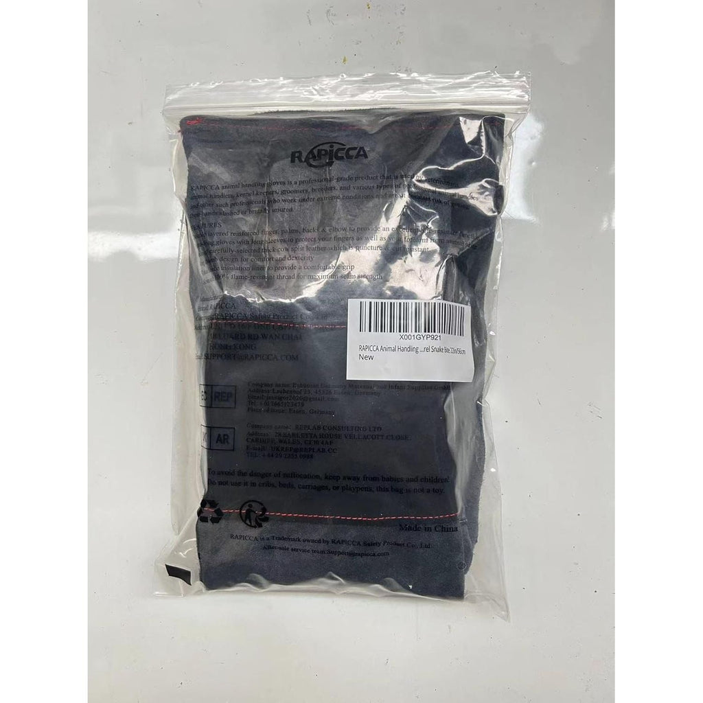 Buy now RAPICCA Animal Handling Gloves Bite Proof Reinforced Leather Padding Dog,Cat Scratch,Bird Handling Falconry Gloves Grabbing,Reptile Squirrel Snake Bite 22in Grey-Black at indiglob india
