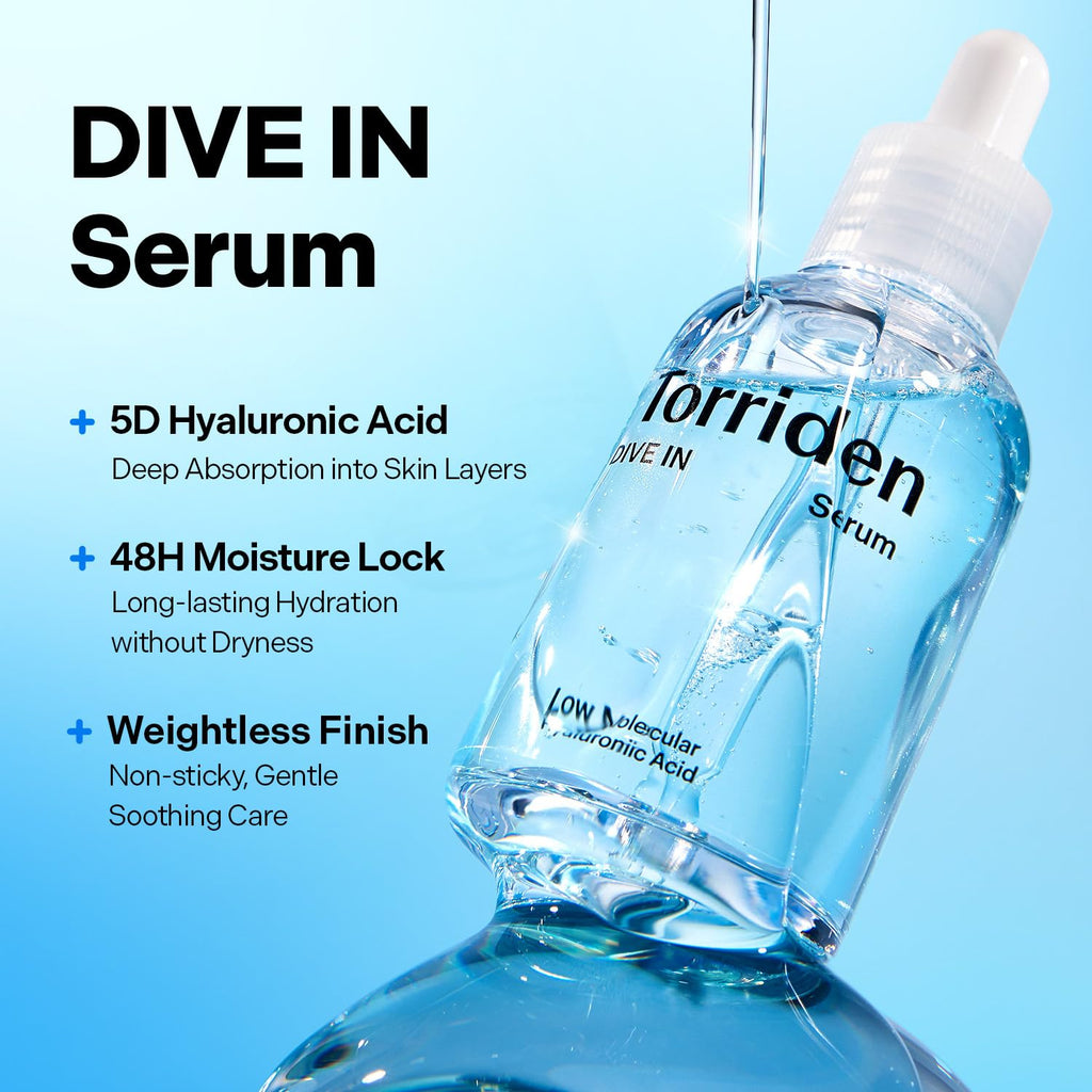 Buy now Torriden DIVE IN Hyaluronic Acid Serum for Deep Hydration | Korean K-Beauty Glass Skin Plump Glow | Lightweight Fast-Absorbing Face Serum 50ml (1.69 fl.oz.) at indiglob india
