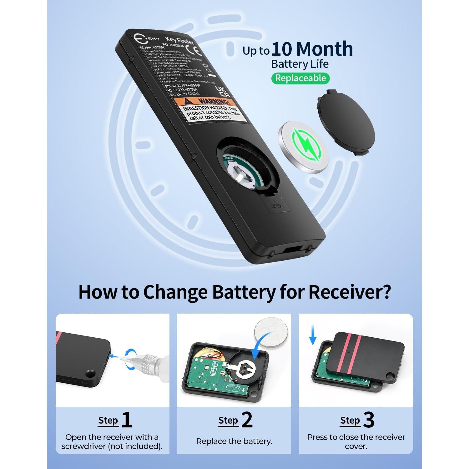 Buy now Esky Key Finder Locator with Sound, Stick-on TV Remote Control Finder, Item Locator Tags with 85dB Noise Sound 6 Receivers, Wallet Tracker Key Finders for Finding Keys, Remote Gift Idea at indiglob india