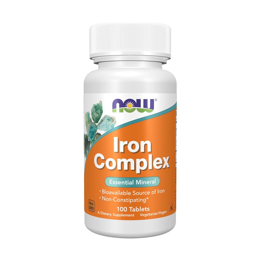 Buy now NOW Foods Supplements, Iron Complex, Non-Constipating*, Essential Mineral, 100 Tablets at indiglob india