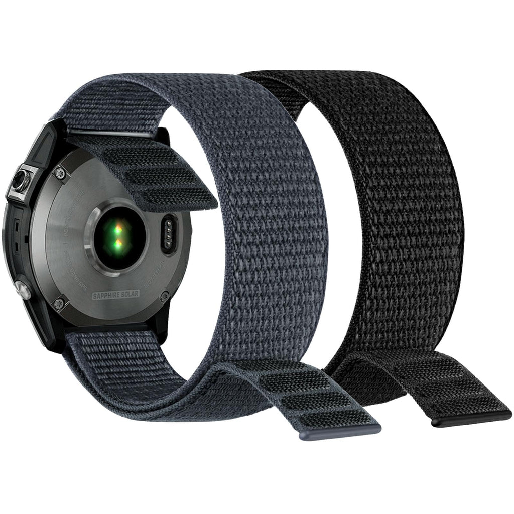 Buy now Abanen Hook and Loop Quick Dry Watch Band for Fenix 8 47mm/ epix Pro 47mm / Fenix 7/6/5, 22mm Woven Nylon Ultralight Sport Wristband Strap for Garmin Instinct 2, Instinct 3 45mm at indiglob india