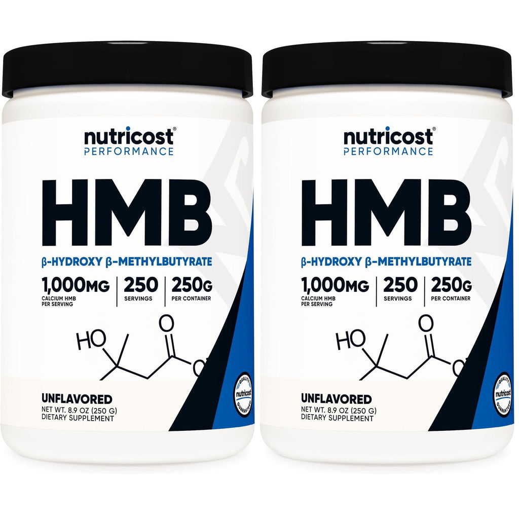 Nutricost HMB Powder (Beta-Hydroxy Beta-Methylbutyrate) 250 Grams | Gluten Free & GMO-Free
