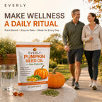 Everly Pumpkin Seed Oil with Saw Palmetto, Cold-Pressed Virgin 60 Softgels