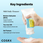 COSRX Low pH Good Morning Gel Face Cleanser, Gentle Face Wash, 5.07 fl oz | Daily Mild Care for Sensitive Skin, Gentle Cleanser, pH Balancing, Tea Tree Oil, Gentle Sebum, Pore Control, Korean Skin Care