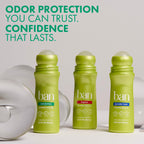 Ban Invisible Roll-on Antiperspirant Deodorant for Women and Men, 24-hour Underarm Odor & Sweat Protection, Unscented, 3.5 Oz, Pack of 12