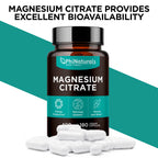 Magnesium Citrate Powder Capsules 400mg - 180 Count Veg Caps - PhiNaturals | Nervous system & Muscle Support · 400 mg High-absorption Mag Citrate Pills · Non-GMO Vegan Capsules - Citrato de Magnesio