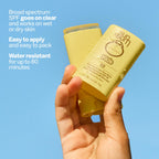 Sun Bum Kids SPF 50 Clear Face Stick Sunscreen - Travel Size, 0.53 oz | Wet or Dry Skin Application, Broad Spectrum with Vitamin E, Hawaii Act 104 Compliant (Without Octinoxate & Oxybenzone)